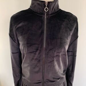 Victoria’s Secret Black Velvet High Neck Track Pants